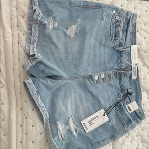 Judy Blue Light Blue Distressed Jean Shorts